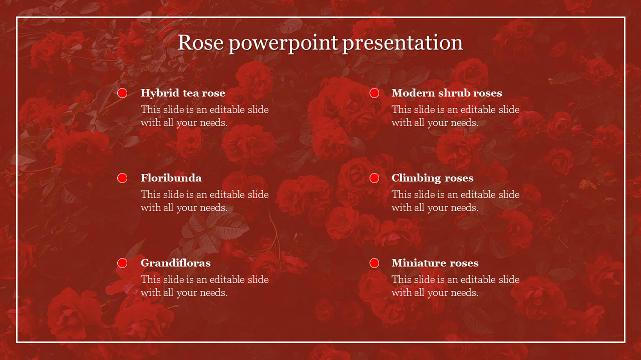 Ready To Use Rose PowerPoint Presentation Template